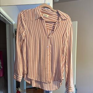 Women's Striped Button-Up Blouse
